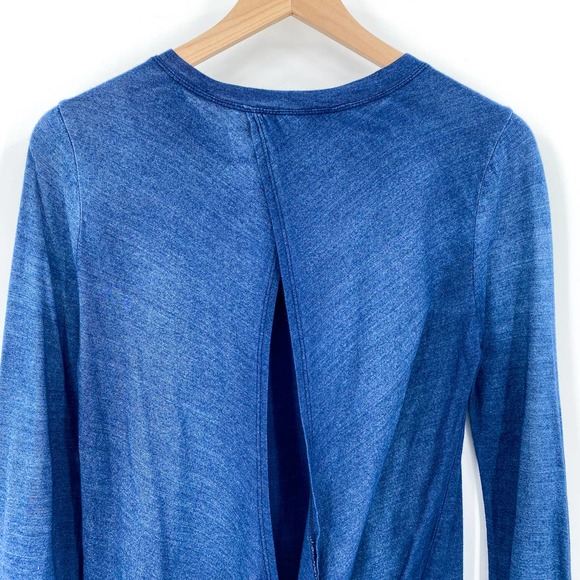 Anthropologie Cloth & Stone Split Back Cotton Washed Long Sleeve Tee Size XS - Picture 4 of 6